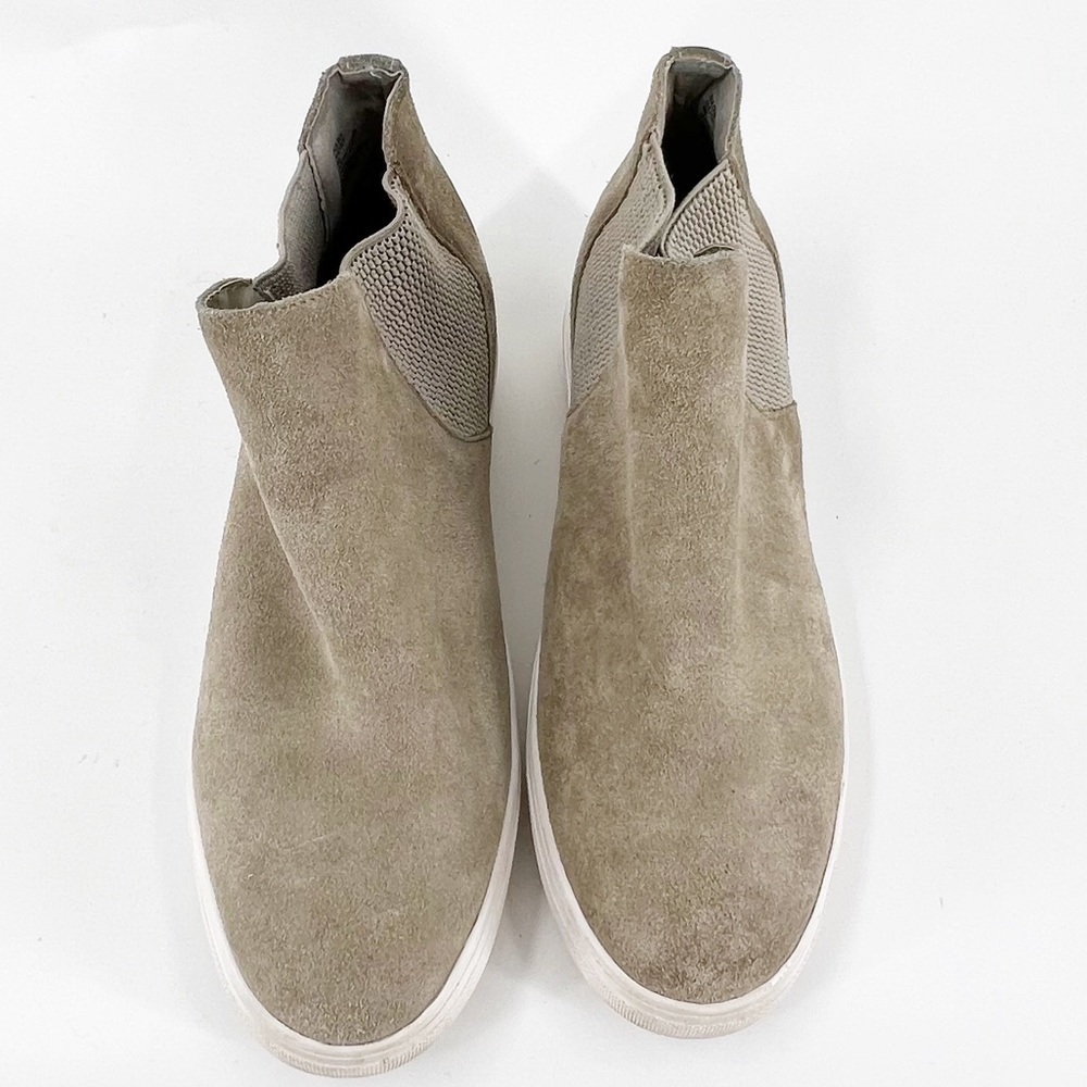 ✅‎ Steve Madden Beige Brown Suede Sultan Chelsea Wedge Sneaker size 8 - Picture 3 of 7